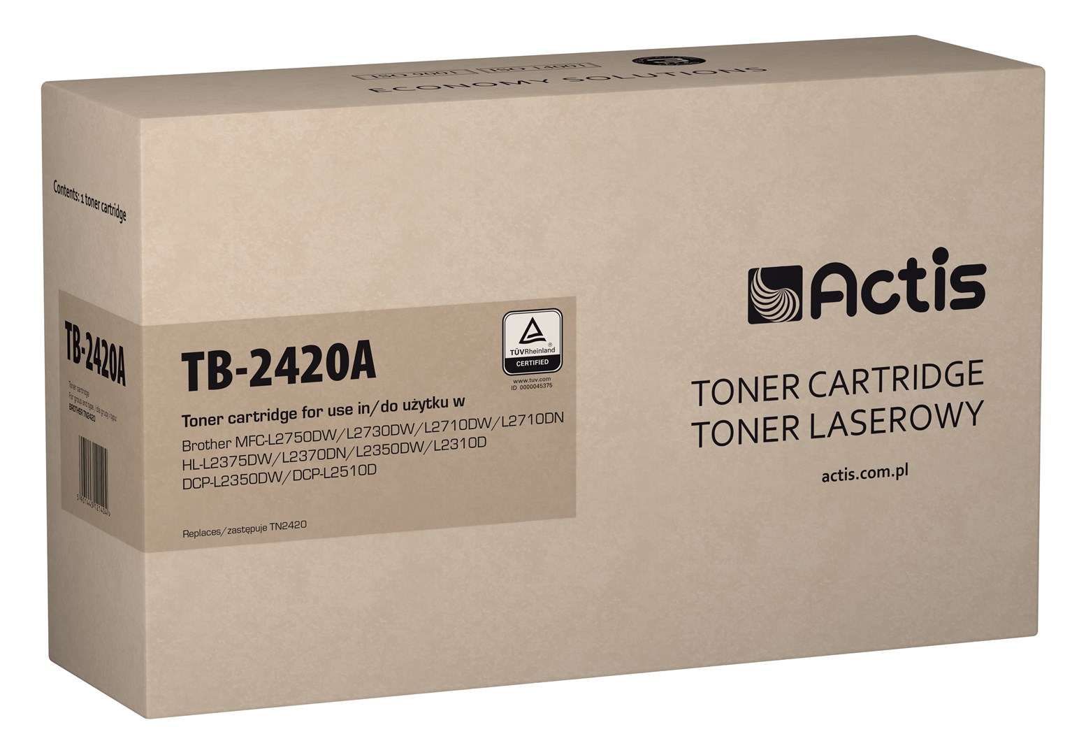Actis TB-2420A Toner (replacement for Brother TN-2420A; Supreme; 3000 pages; black) Actis TB-2420A Toner (replacement for Brother TN-2420A; Supreme; 3000 pages; black)