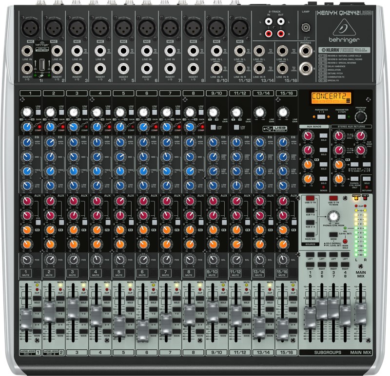 Behringer QX2442USB audio mixer 24 channels Behringer QX2442USB audio mixer 24 channels