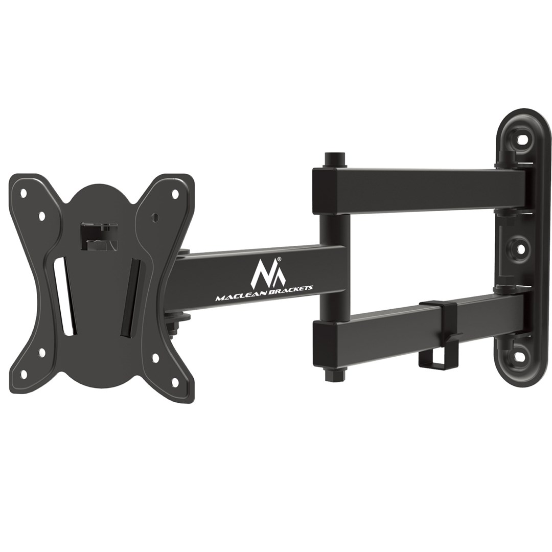 Maclean MC-417 Full Motion TV Monitor Wall Mount 13-32" 30kg max. VESA 100x100 Black Powder Coated Universal Holder Bracket Adjustable Wall Distance Rotating Tilting Maclean MC-417 Full Motion TV Monitor Wall Mount 13-32" 30kg max. VESA 100x100 Black Powder Coated Universal Holder Bracket Adjustable Wall Distance Rotating Tilting