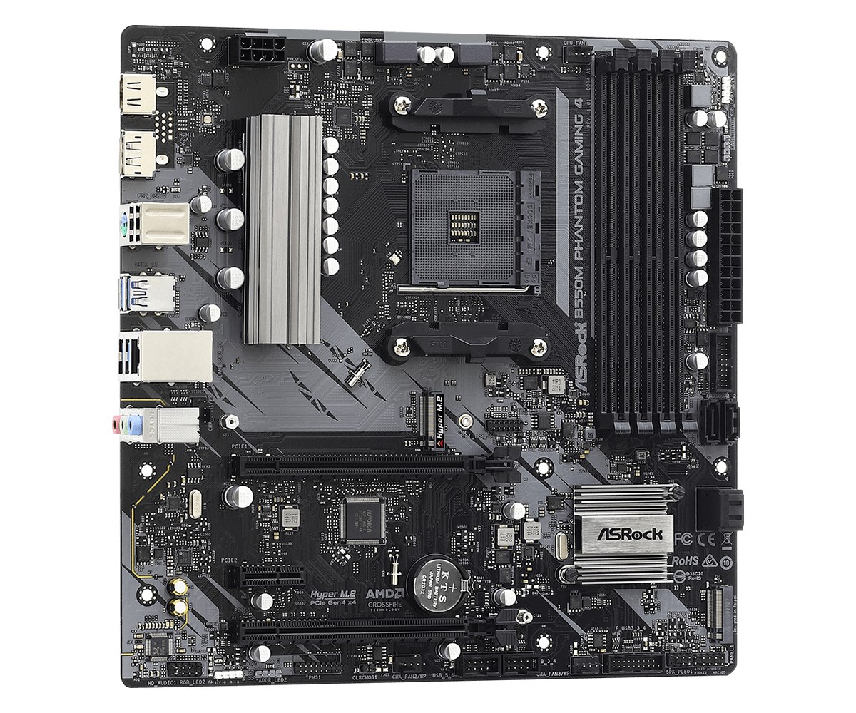 Asrock B550M Phantom Gaming 4 Socket AM4 micro ATX AMD B550 Asrock B550M Phantom Gaming 4 Socket AM4 micro ATX AMD B550