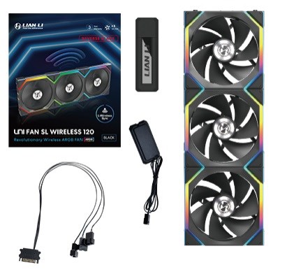 Lian Li UNI FAN SL Wireless 120 Reverse Blade Computer case 12 cm Black 3 pc(s) Lian Li UNI FAN SL Wireless 120 Reverse Blade Computer case 12 cm Black 3 pc(s)