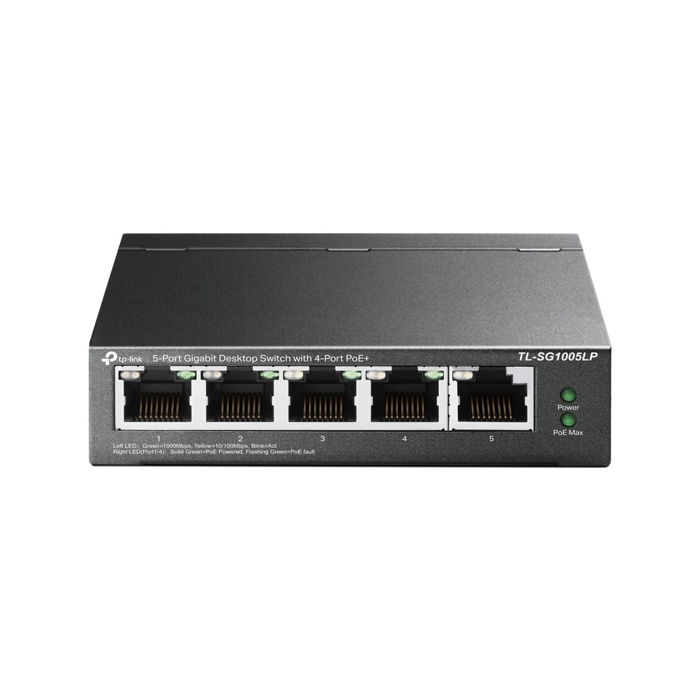 TP-Link TL-SG1005LP network switch Unmanaged Gigabit Ethernet (10/100/1000) Power over Ethernet (PoE) Black TP-Link TL-SG1005LP network switch Unmanaged Gigabit Ethernet (10/100/1000) Power over Ethernet (PoE) Black