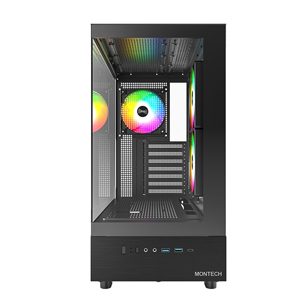Montech XR Midi-Tower, Tempered Glass - black Montech XR Midi-Tower, Tempered Glass - black
