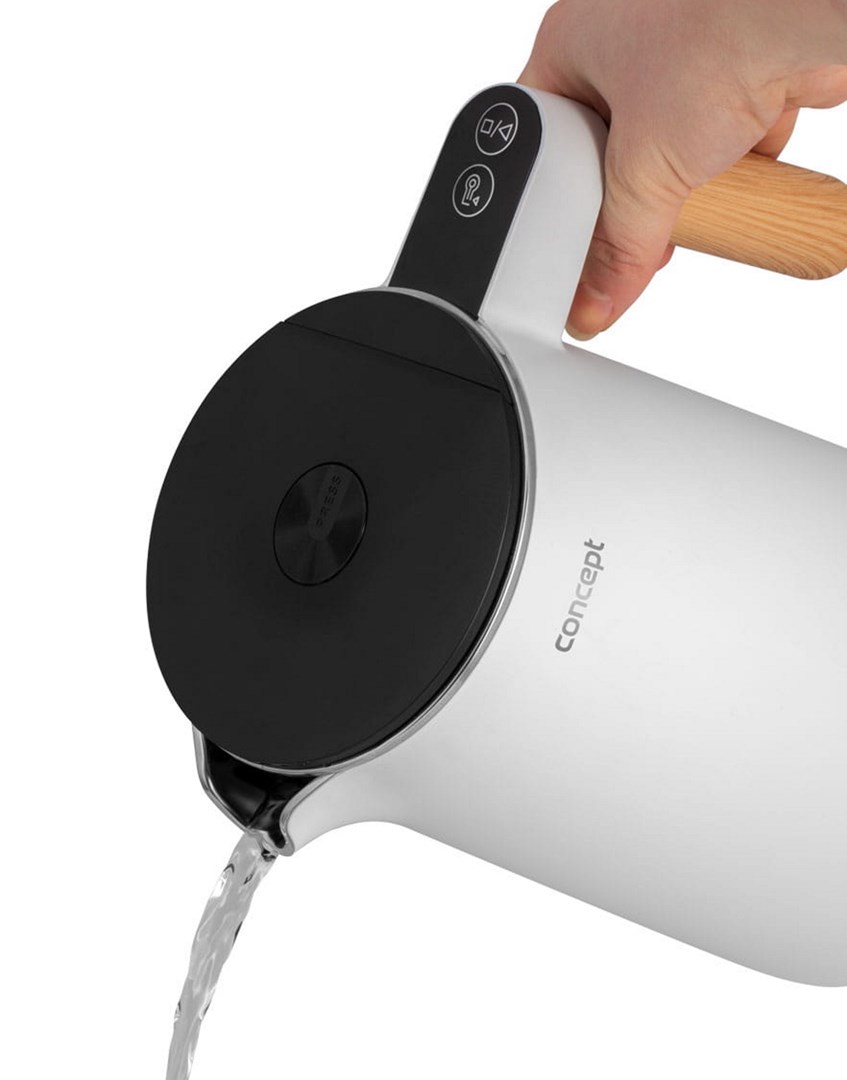 Stainless Steel Kettle White 1.5 l Salt & Pepper Concept RK3300 Stainless Steel Kettle White 1.5 l Salt & Pepper Concept RK3300