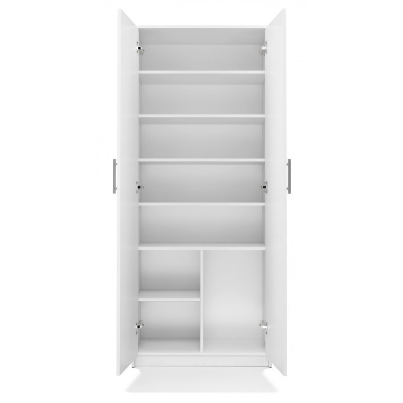 Filing cabinet OLIV 2D 74x35x180 cm, white Filing cabinet OLIV 2D 74x35x180 cm, white