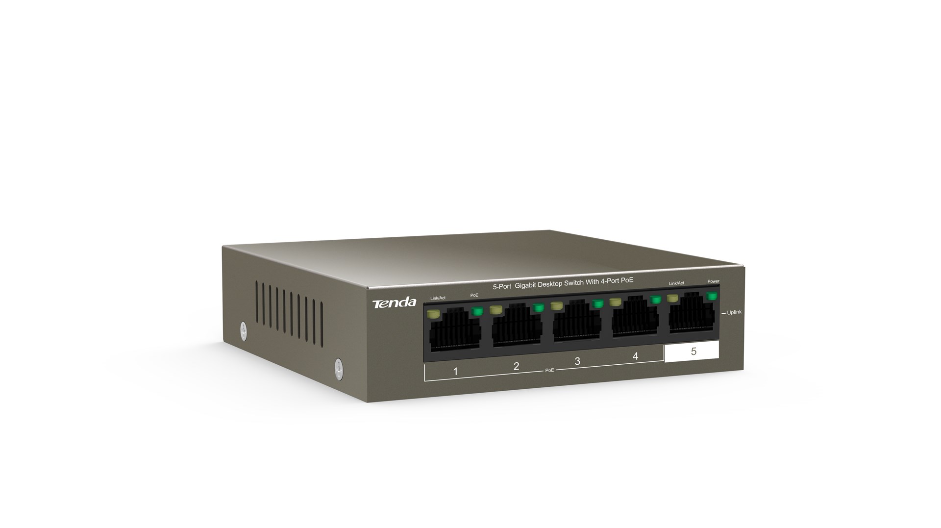 Tenda TEG1105P-4-63W-EU network switch Gigabit Ethernet (10/100/1000) Power over Ethernet (PoE) Grey Tenda TEG1105P-4-63W-EU network switch Gigabit Ethernet (10/100/1000) Power over Ethernet (PoE) Grey