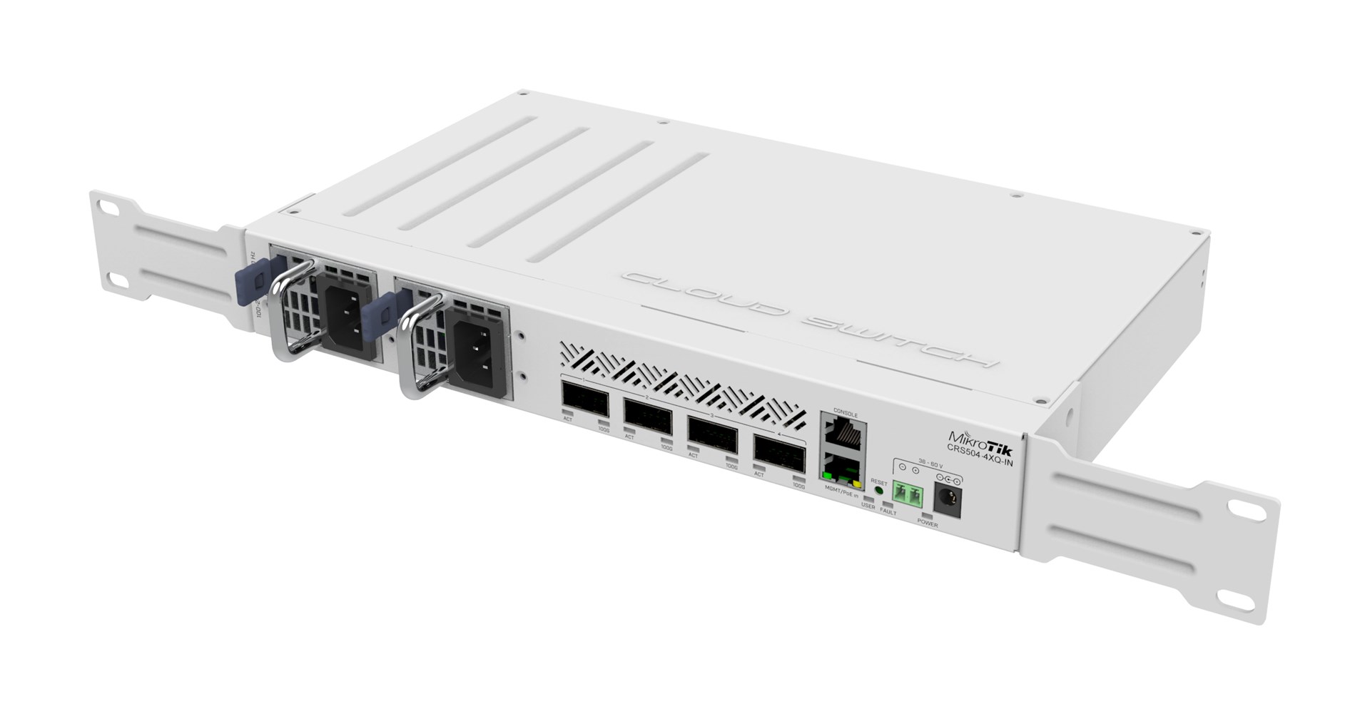 Mikrotik CRS504-4XQ-IN network switch Managed Fast Ethernet (10/100) Power over Ethernet (PoE) White Mikrotik CRS504-4XQ-IN network switch Managed Fast Ethernet (10/100) Power over Ethernet (PoE) White