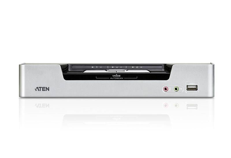 ATEN 2-Port USB DVI Dual-View KVM Switch with Audio & USB 2.0 Hub (KVM cables included) ATEN 2-Port USB DVI Dual-View KVM Switch with Audio & USB 2.0 Hub (KVM cables included)