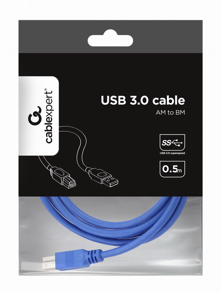 Gembird CCP-USB3-AMBM-6 USB cable 1.83 m USB A USB B Blue Gembird CCP-USB3-AMBM-6 USB cable 1.83 m USB A USB B Blue