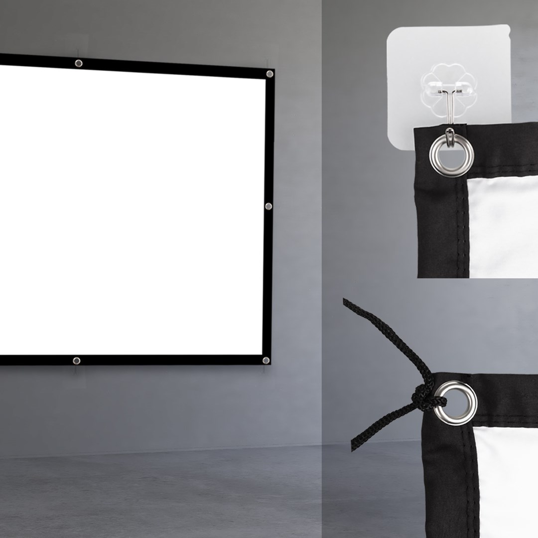 Maclean projection screen, 84", 175x131cm, 25mm 4:3 border, tension hooks, MC-166 Maclean projection screen, 84", 175x131cm, 25mm 4:3 border, tension hooks, MC-166