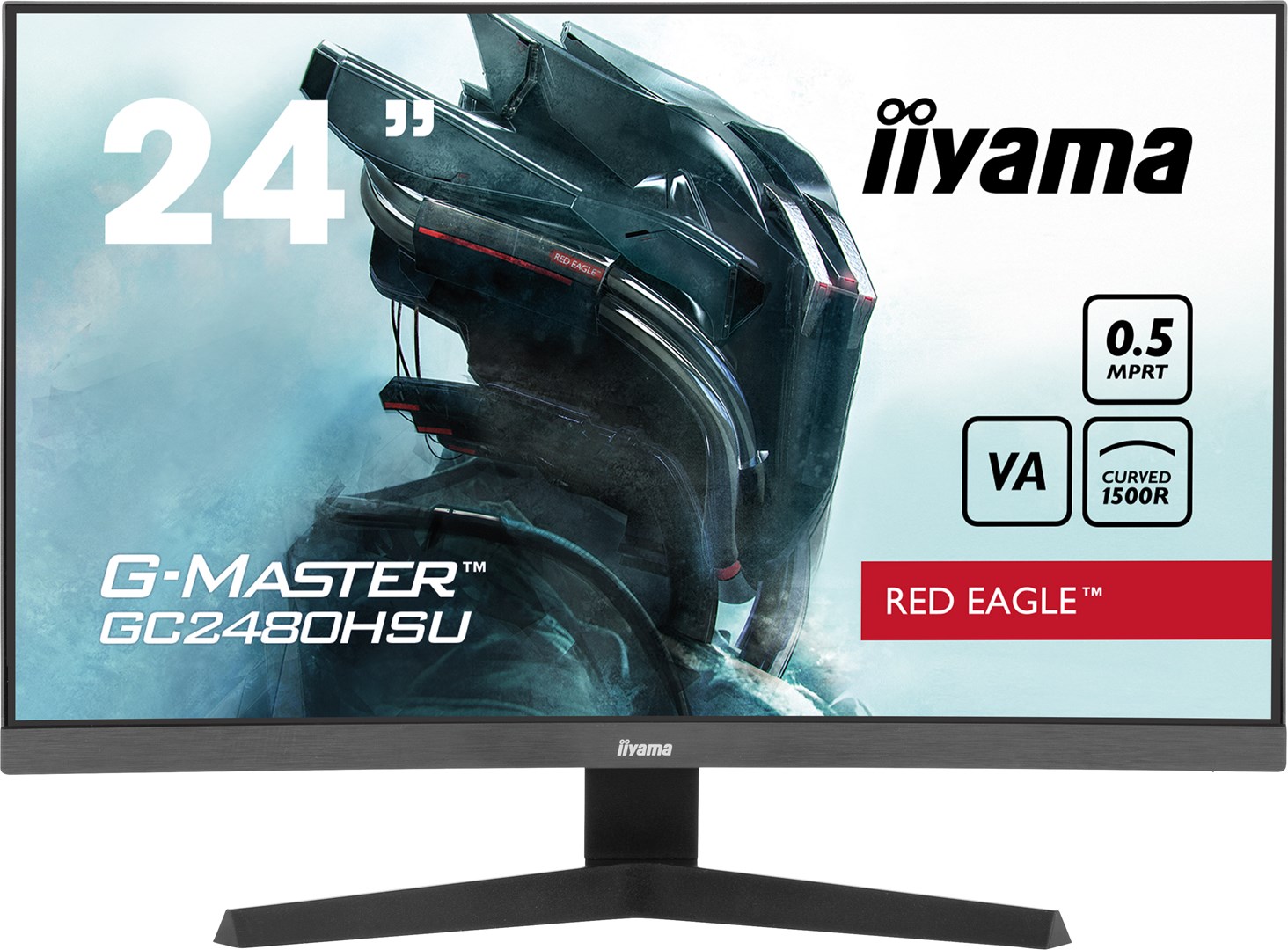 iiyama G-MASTER Immerse yourself in the game with the curved GC2480HSU Red Eagle with 180Hz refresh rate iiyama G-MASTER Immerse yourself in the game with the curved GC2480HSU Red Eagle with 180Hz refresh rate