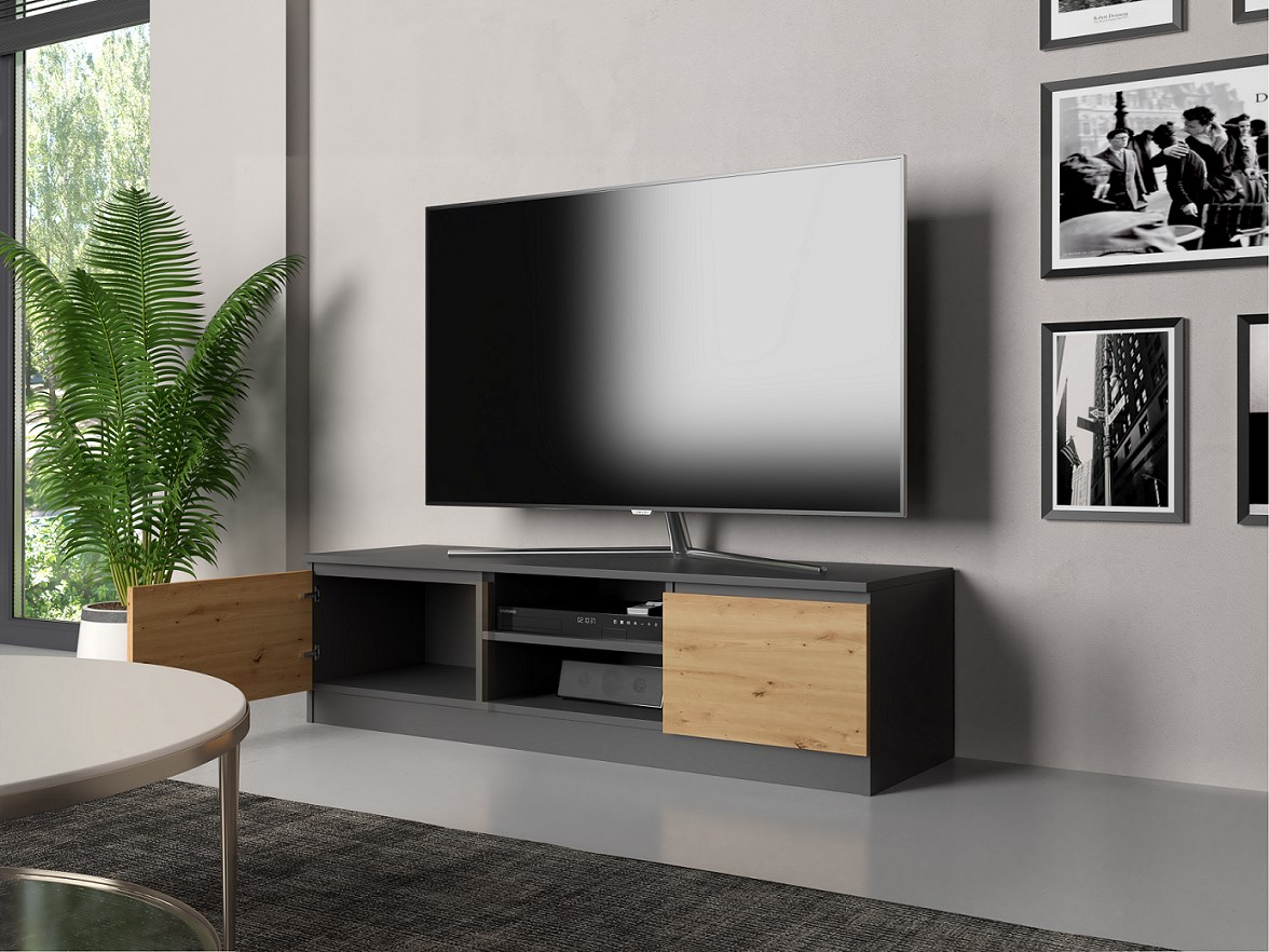 Topeshop RTV 140 ANTR/ARTIS TV stand/entertainment centre 2 shelves Topeshop RTV 140 ANTR/ARTIS TV stand/entertainment centre 2 shelves