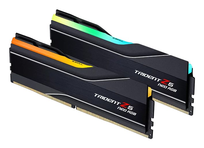 G.Skill Trident Z5 Neo RGB F5-6000J2636H32GX2-TZ5NR memory module 64 GB 2 x 32 GB DDR5 6000 MHz G.Skill Trident Z5 Neo RGB F5-6000J2636H32GX2-TZ5NR memory module 64 GB 2 x 32 GB DDR5 6000 MHz