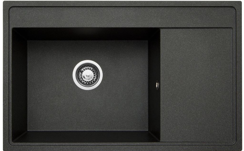 Sink PYRAMIS CAMEA 79X50 1B 1D L 070074301 black Sink PYRAMIS CAMEA 79X50 1B 1D L 070074301 black