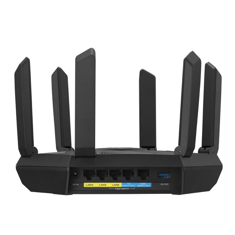 ASUS RT-AXE7800 wireless router Tri-band (2.4 GHz / 5 GHz / 6 GHz) Black ASUS RT-AXE7800 wireless router Tri-band (2.4 GHz / 5 GHz / 6 GHz) Black