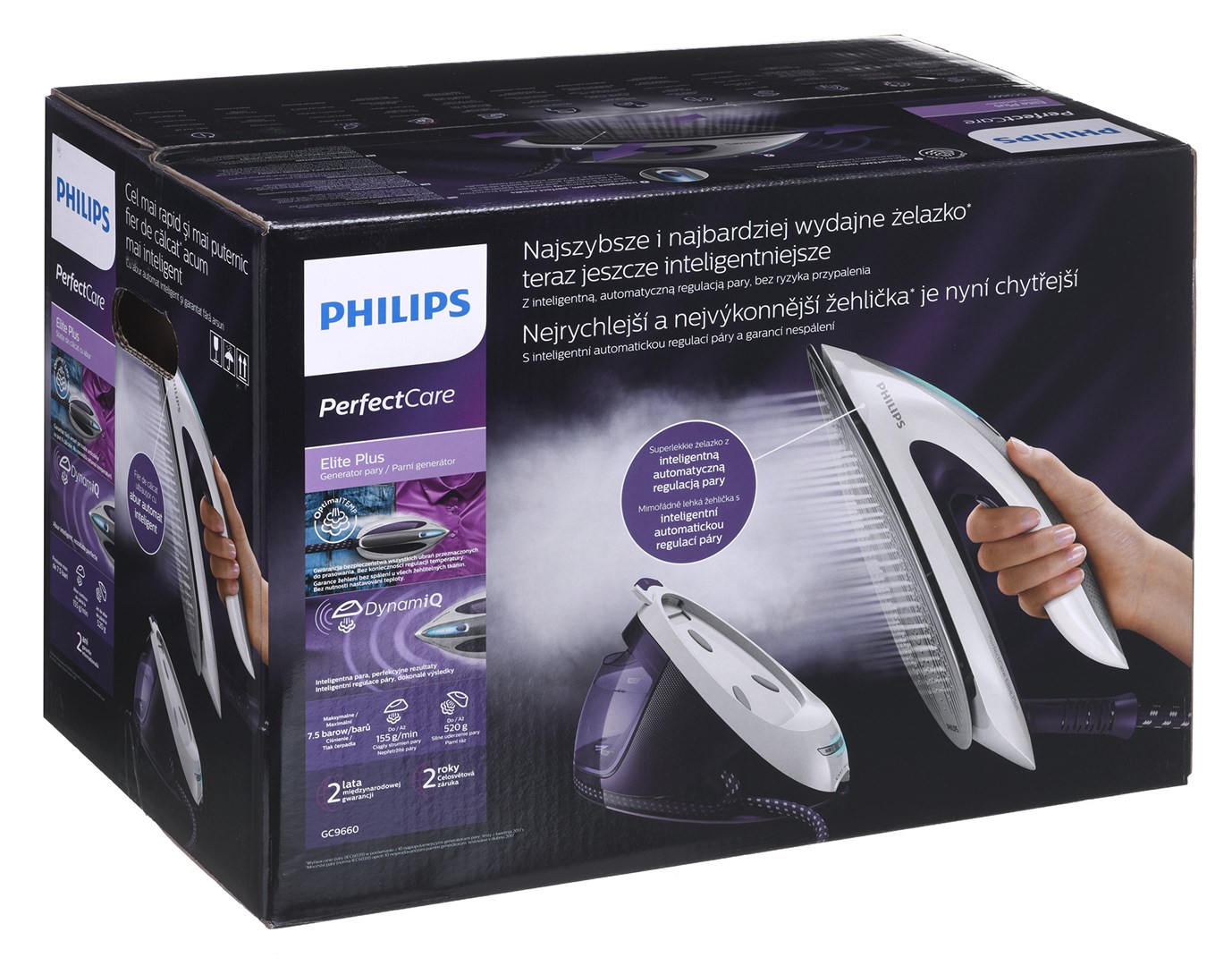 Philips GC9660/30 steam ironing station 2700 W 1.8 L T-ionicGlide soleplate Purple, White Philips GC9660/30 steam ironing station 2700 W 1.8 L T-ionicGlide soleplate Purple, White