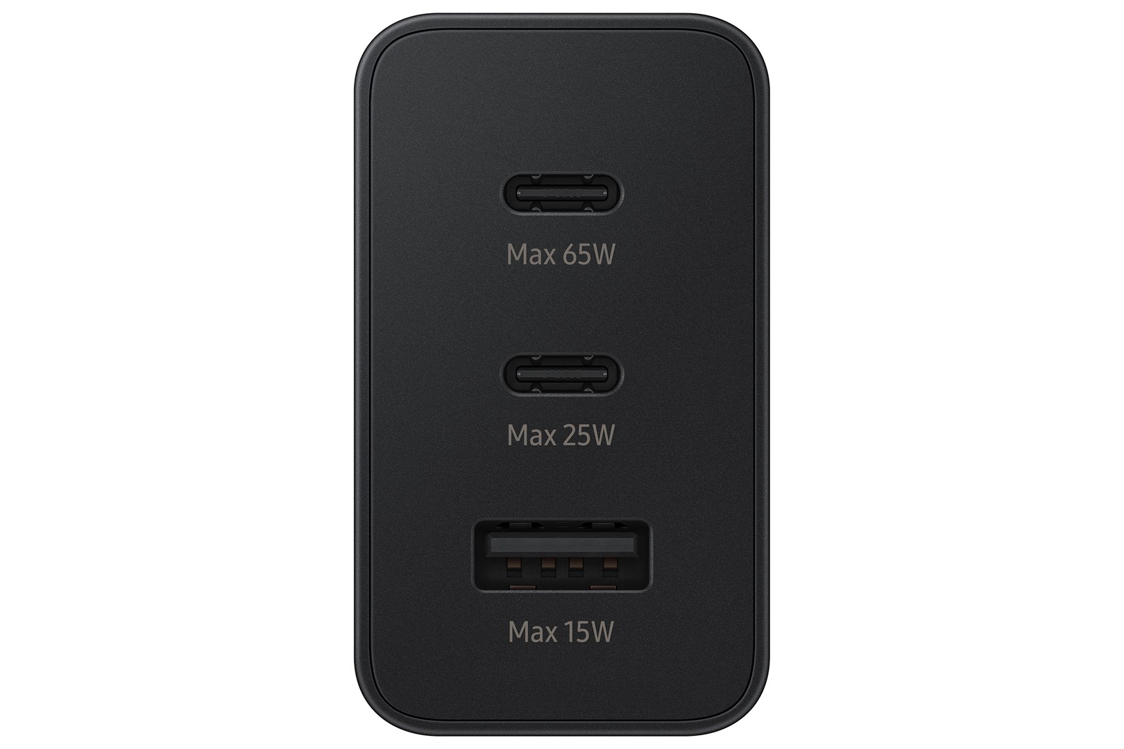 Power charger SAMSUNG Trio EP-T6530 65W PD 1x USB-A, 2x USB-C (EP-T6530NBEGEU) Black Power charger SAMSUNG Trio EP-T6530 65W PD 1x USB-A, 2x USB-C (EP-T6530NBEGEU) Black