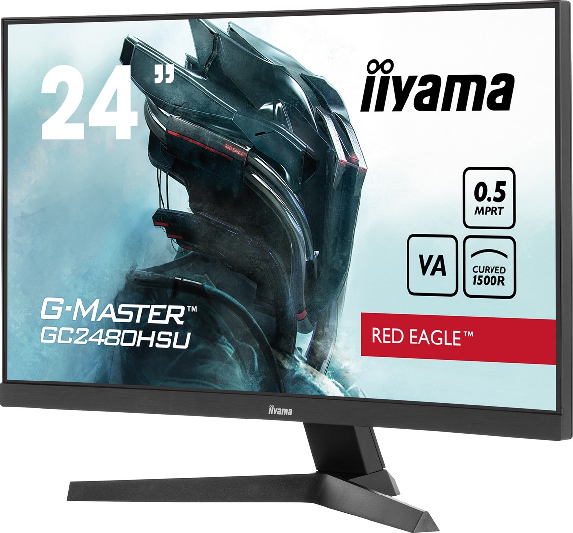 iiyama G-MASTER Immerse yourself in the game with the curved GC2480HSU Red Eagle with 180Hz refresh rate iiyama G-MASTER Immerse yourself in the game with the curved GC2480HSU Red Eagle with 180Hz refresh rate