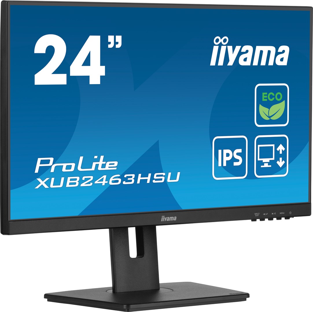iiyama ProLite XUB2463HSU-B1 computer monitor 61 cm (24") 1920 x 1080 pixels Full HD LED Black iiyama ProLite XUB2463HSU-B1 computer monitor 61 cm (24") 1920 x 1080 pixels Full HD LED Black