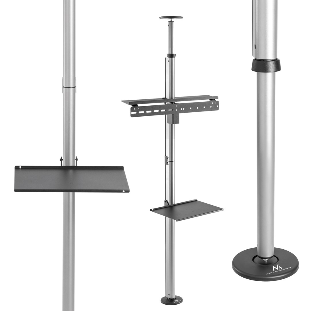 Telescopic TV holder, ceiling and floor with shelf Maclean MC-791N 37 "-70", max. 30 kg Telescopic TV holder, ceiling and floor with shelf Maclean MC-791N 37 "-70", max. 30 kg