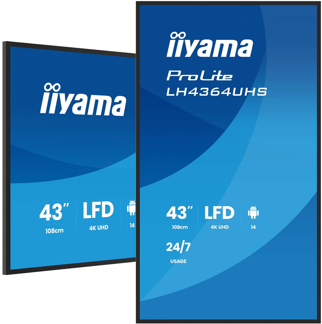 iiyama 43" 4K UHD Most powerful professional digital signage display with advanced control and connectivity options iiyama 43" 4K UHD Most powerful professional digital signage display with advanced control and connectivity options