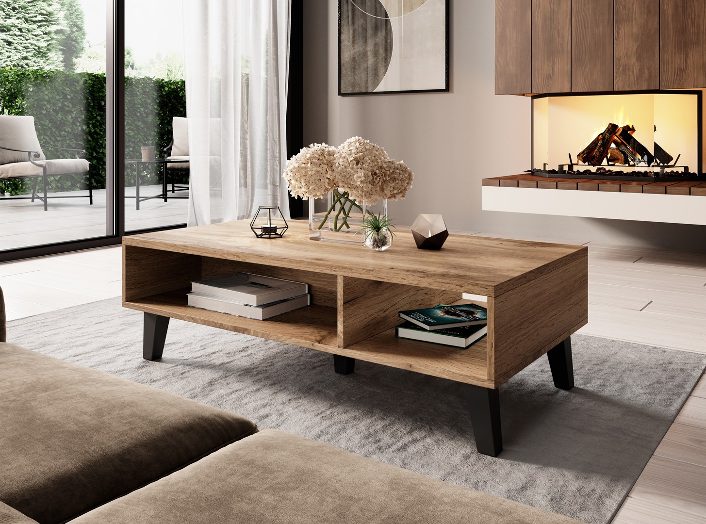 Cama coffee table NORD 110cm wotan oak/anthracite Cama coffee table NORD 110cm wotan oak/anthracite