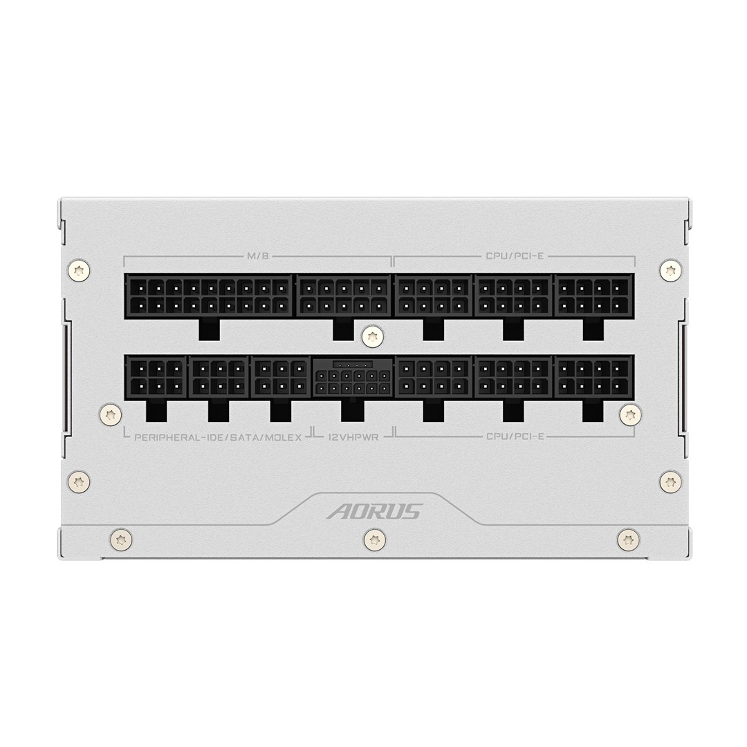 GIGABYTE AORUS ELITE P850W ICE Power Supply - PCIe 5.0, 80 PLUS Platinum, Fully Modular Design, 120mm Fan, ATX 3.0 compatible, EU Plug GIGABYTE AORUS ELITE P850W ICE Power Supply - PCIe 5.0, 80 PLUS Platinum, Fully Modular Design, 120mm Fan, ATX 3.0 compatible, EU Plug
