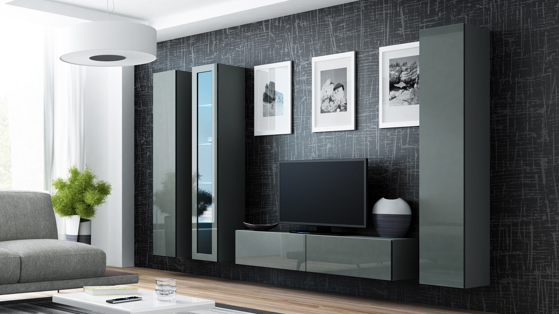 Cama Glass-case VIGO '180' 180/40/30 grey/grey gloss Cama Glass-case VIGO '180' 180/40/30 grey/grey gloss