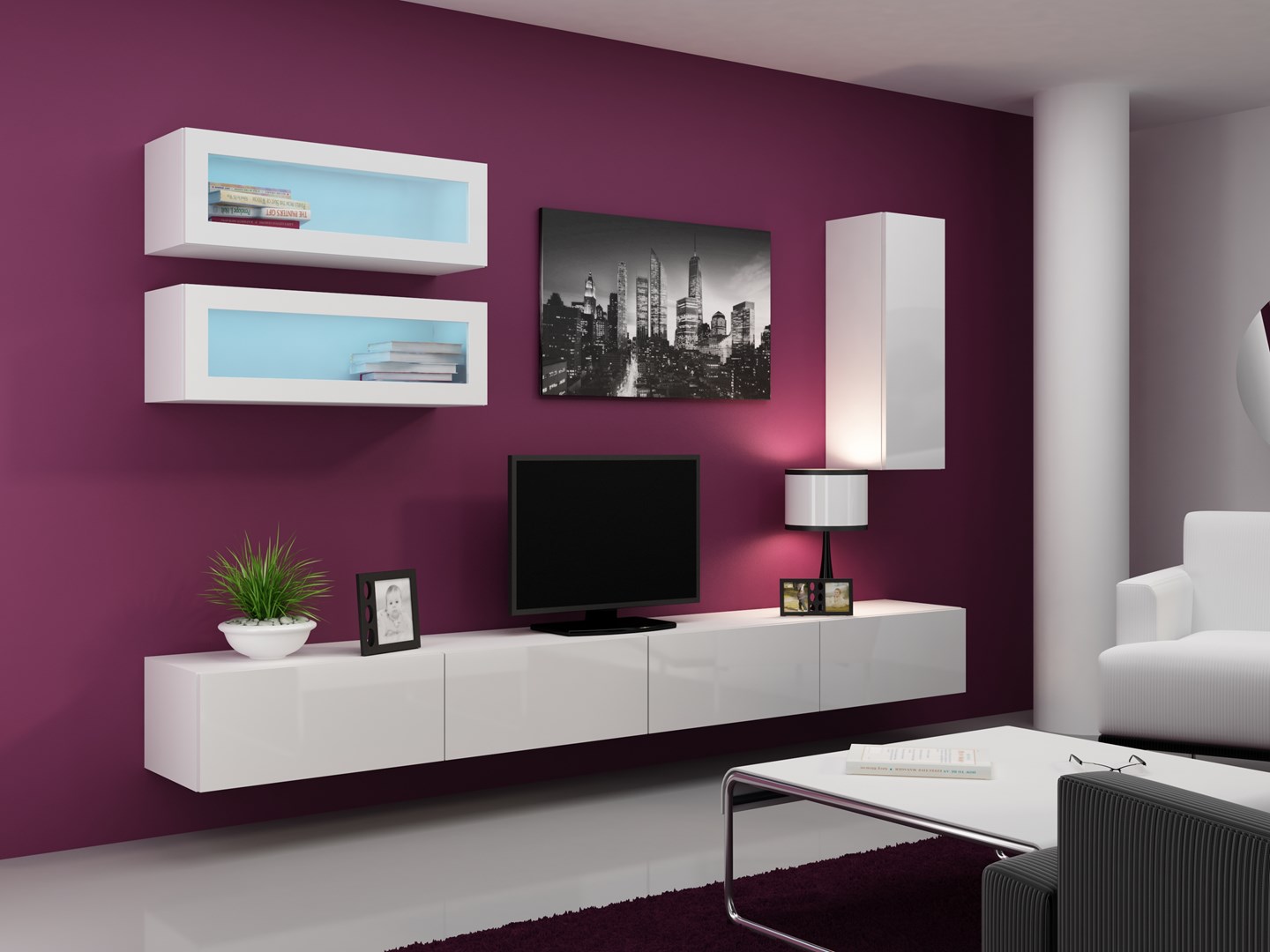 Cama Cabinet VIGO "90" full 90/35/32 white/white gloss Cama Cabinet VIGO "90" full 90/35/32 white/white gloss
