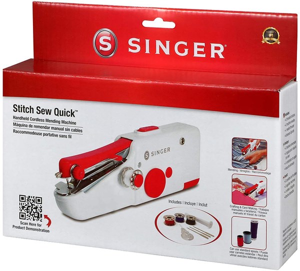 SINGER Stitch Sew Quick Mini mechanical sewing machine AA Battery White SINGER Stitch Sew Quick Mini mechanical sewing machine AA Battery White