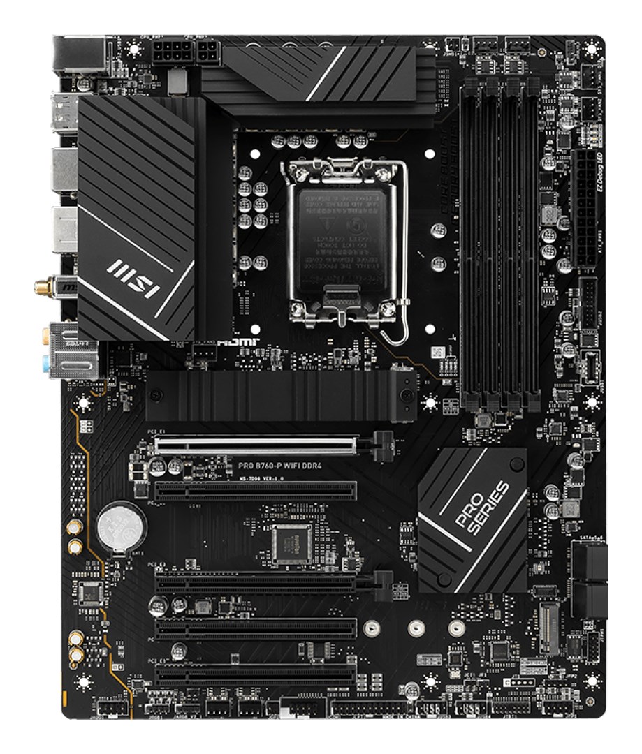 MSI PRO B760-P WIFI DDR4 motherboard LGA 1700 ATX MSI PRO B760-P WIFI DDR4 motherboard LGA 1700 ATX