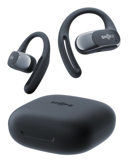 SHOKZ OpenFit Air Headset Wireless Ear-hook Calls/Music/Sport/Everyday Bluetooth Black SHOKZ OpenFit Air Headset Wireless Ear-hook Calls/Music/Sport/Everyday Bluetooth Black