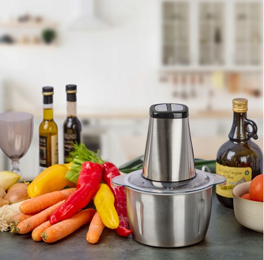 Shredder electric chopper for fruit, vegetables and ice steel 500 W. Shredder electric chopper for fruit, vegetables and ice steel 500 W.