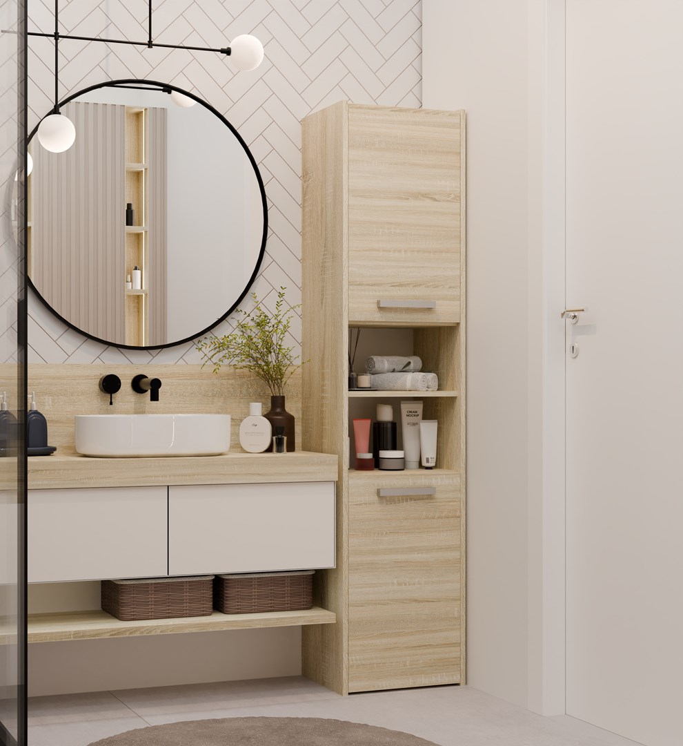Topeshop S40 SONOMA bathroom storage cabinet Oak Topeshop S40 SONOMA bathroom storage cabinet Oak