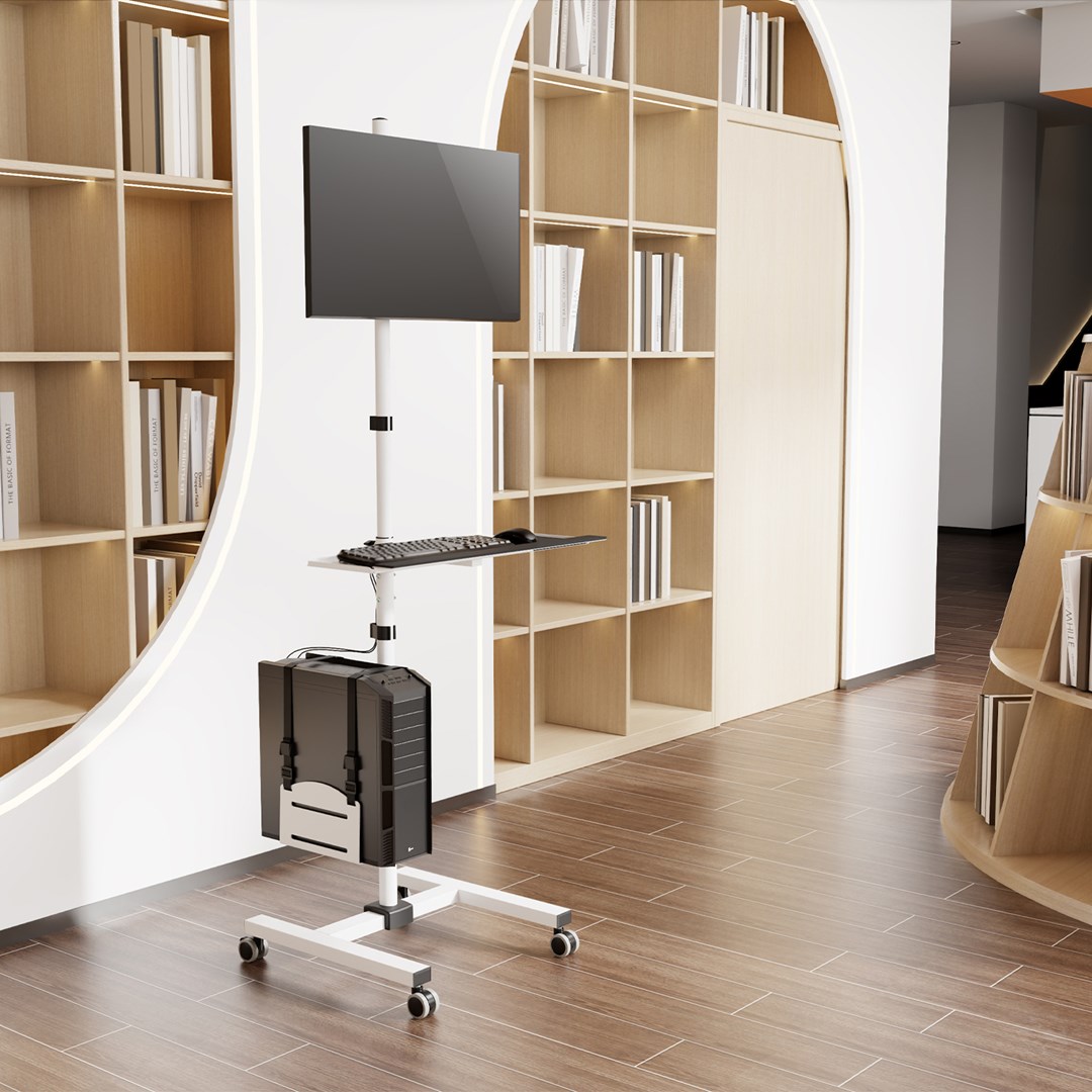 Maclean professional laptop stand cart, mobile computer workstation on wheels, max 17"-32", max 20kg, MC-793 Maclean professional laptop stand cart, mobile computer workstation on wheels, max 17"-32", max 20kg, MC-793