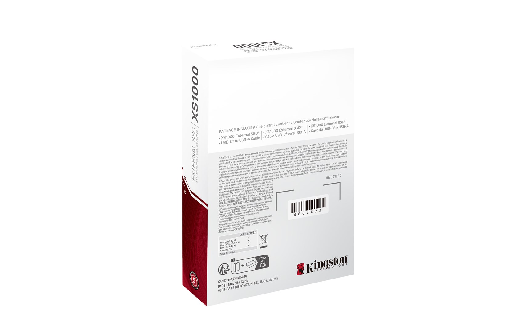 Kingston Technology 2TB XS1000 External USB 3.2 Gen 2 Portable Solid State Drive Kingston Technology 2TB XS1000 External USB 3.2 Gen 2 Portable Solid State Drive