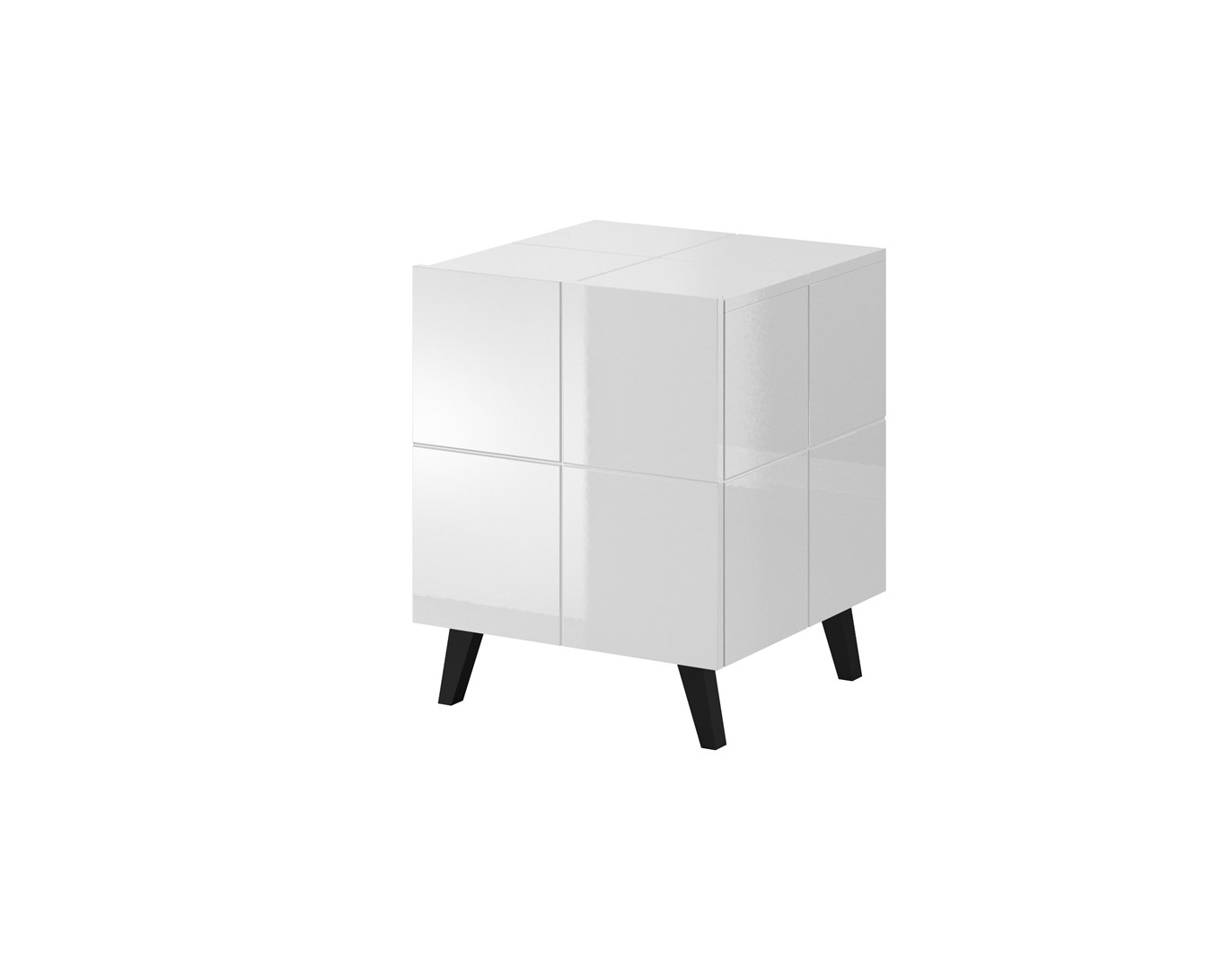 Cama bedside table REJA white gloss/white gloss Cama bedside table REJA white gloss/white gloss