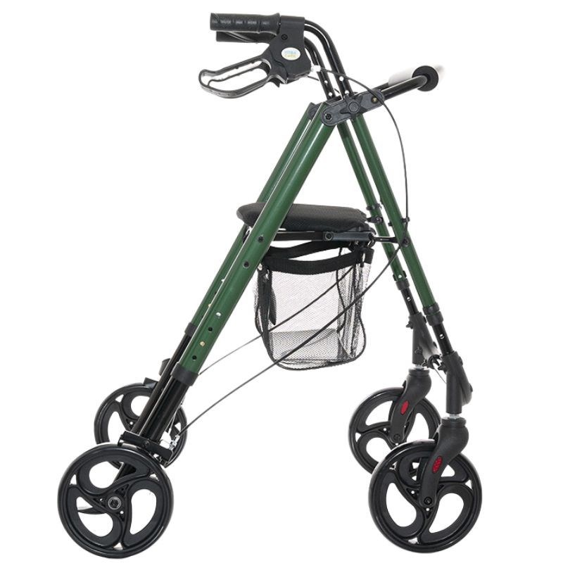 Rehabilitation support with seat and bag for seniors Green Rehabilitation support with seat and bag for seniors Green