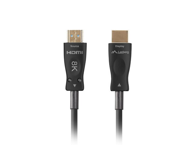 HDMI CABLE M/M V2.1 80M 8K BLACK OPTICAL AOC LANBERG HDMI CABLE M/M V2.1 80M 8K BLACK OPTICAL AOC LANBERG