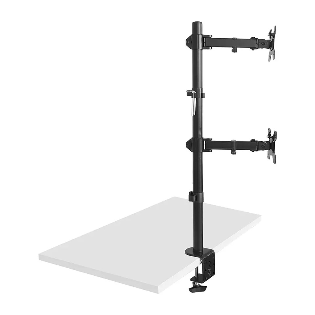 Maclean MC-967 Double Vertical Monitor Desk Mount Screen Holder max VESA 100x100, 13-27", 2x 9kg Powder Coated Tilting Rotating Adjustable Maclean MC-967 Double Vertical Monitor Desk Mount Screen Holder max VESA 100x100, 13-27", 2x 9kg Powder Coated Tilting Rotating Adjustable