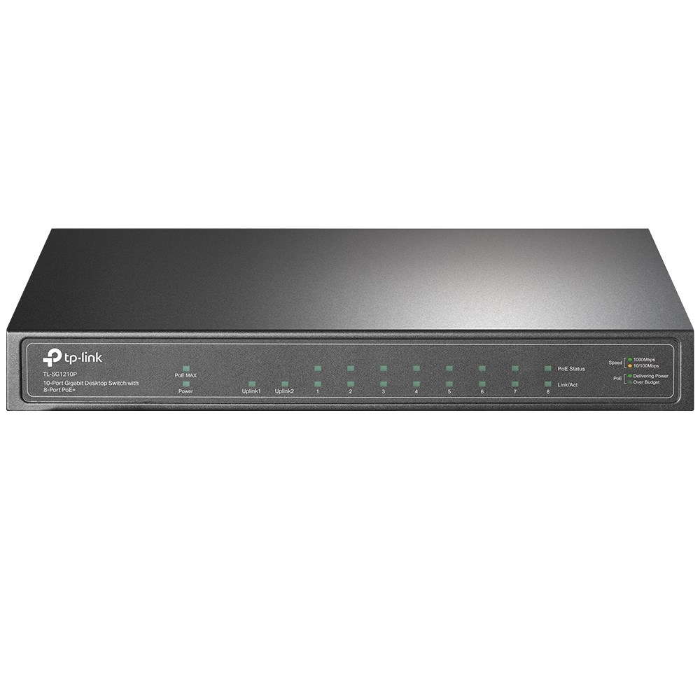 TP-Link 10-Port Gigabit Desktop Switch with 8-Port PoE+ TP-Link 10-Port Gigabit Desktop Switch with 8-Port PoE+