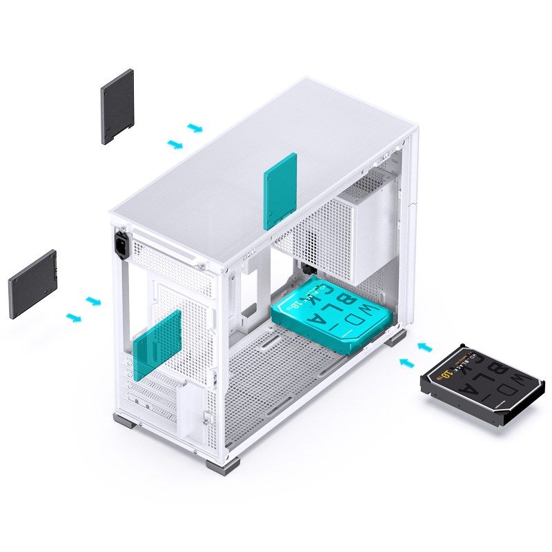 Jonsbo D31 MESH Screen Micro-ATX Case, Tempered Glass - white Jonsbo D31 MESH Screen Micro-ATX Case, Tempered Glass - white