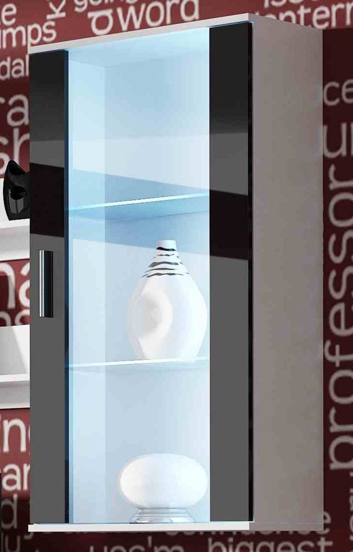 SOHO 5 set (TV180 cabinet + Wall unit + shelves) White/Black gloss SOHO 5 set (TV180 cabinet + Wall unit + shelves) White/Black gloss