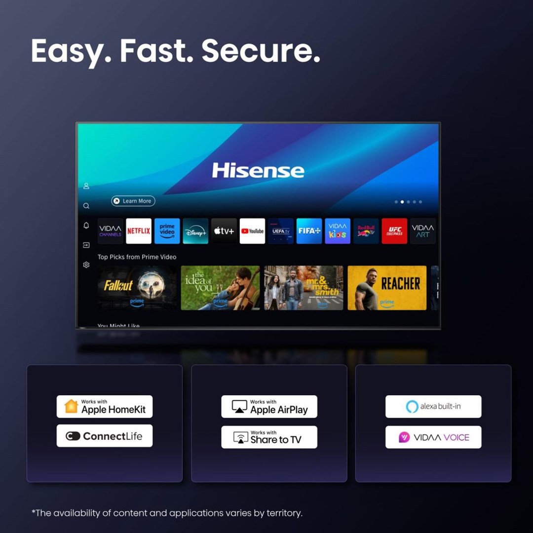 Hisense 43A6Q TV 109.2 cm (43") 4K Ultra HD Smart TV Wi-Fi Black 300 cd/m² Hisense 43A6Q TV 109.2 cm (43") 4K Ultra HD Smart TV Wi-Fi Black 300 cd/m²