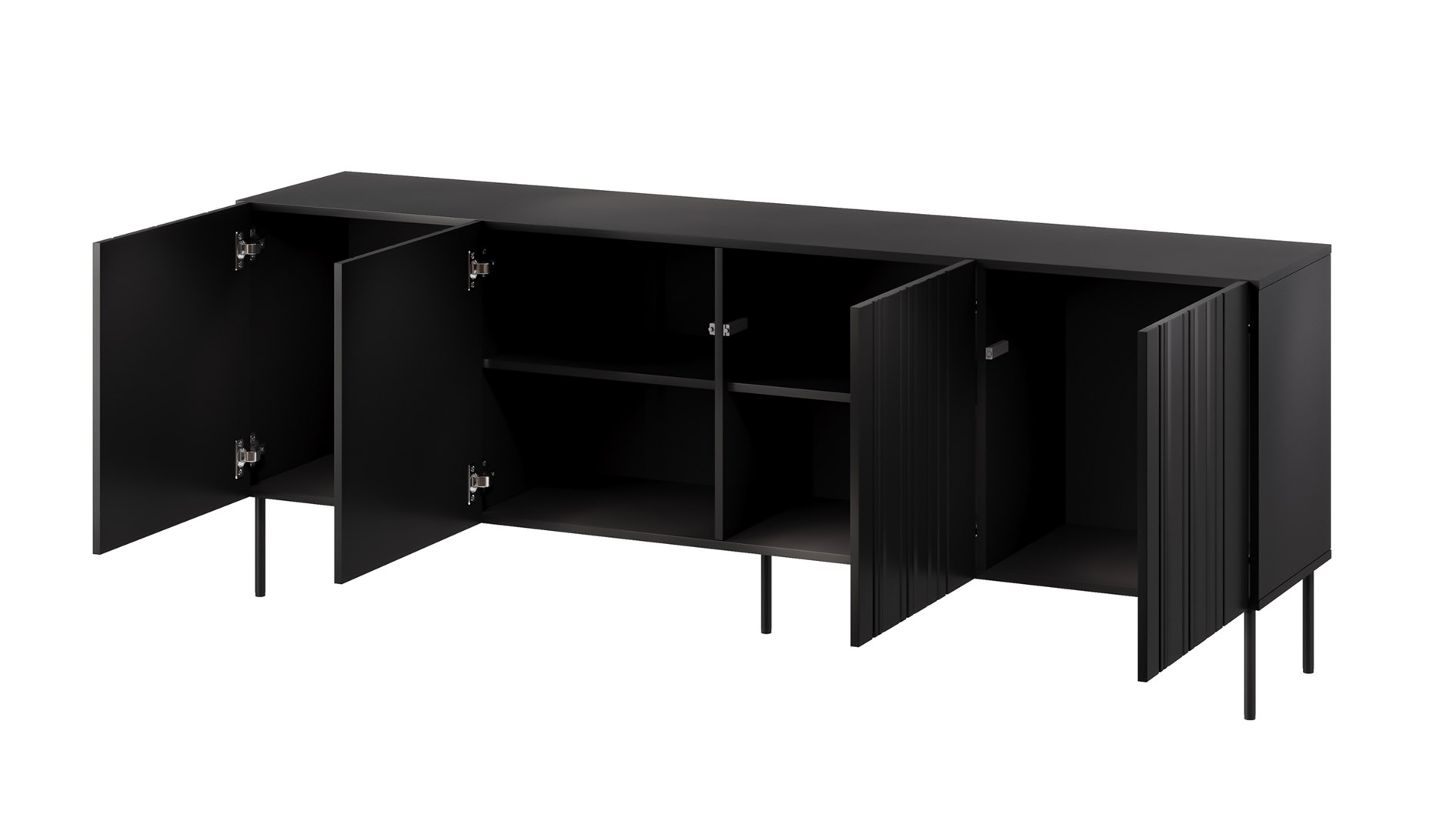 Cama Chest of drawers ISLA 200x40x75 matte black Cama Chest of drawers ISLA 200x40x75 matte black
