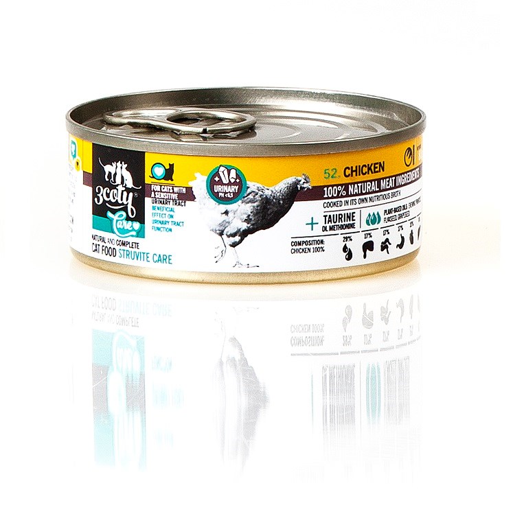 3COTY Chicken Struvite care - wet cat food - 80g 3COTY Chicken Struvite care - wet cat food - 80g