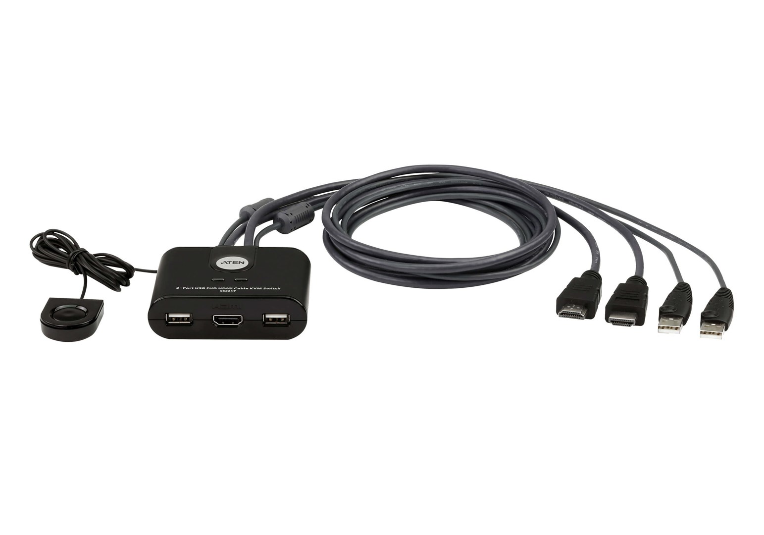 ATEN 2-Port USB FHD HDMI Cable KVM Switch ATEN 2-Port USB FHD HDMI Cable KVM Switch