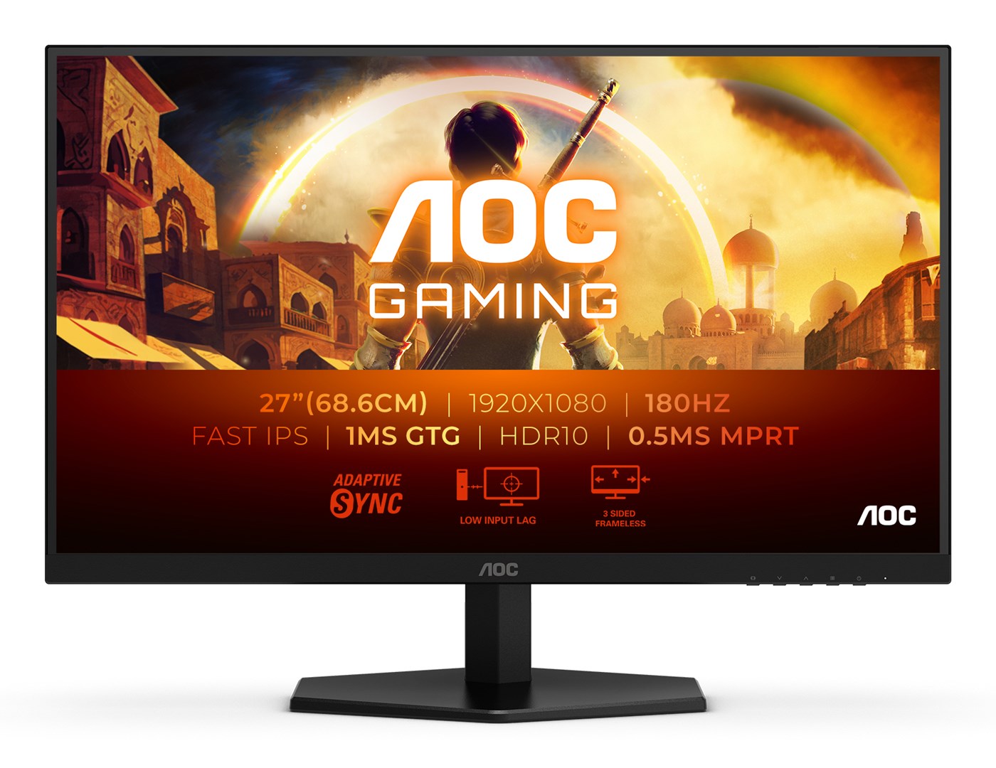 AOC G4 27G42E computer monitor 68.6 cm (27") 1920 x 1080 pixels Full HD LCD Black AOC G4 27G42E computer monitor 68.6 cm (27") 1920 x 1080 pixels Full HD LCD Black