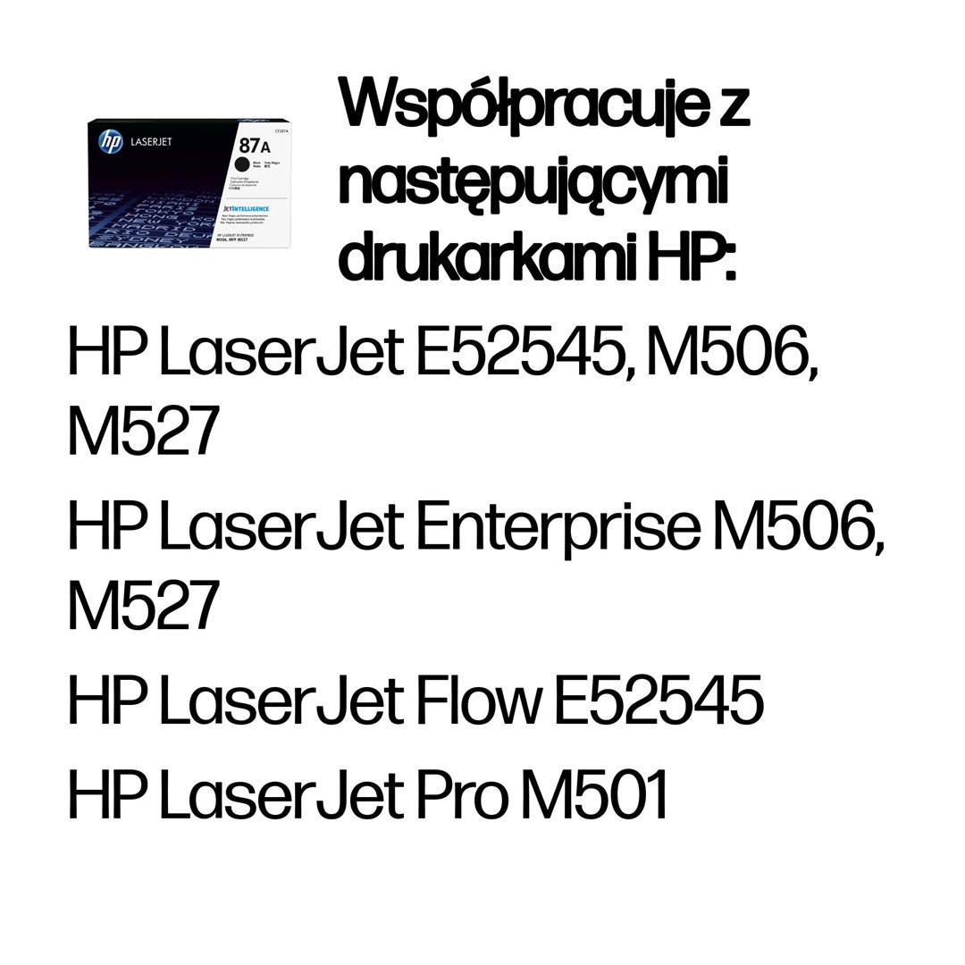 HP 87A Black Original LaserJet Toner Cartridge HP 87A Black Original LaserJet Toner Cartridge