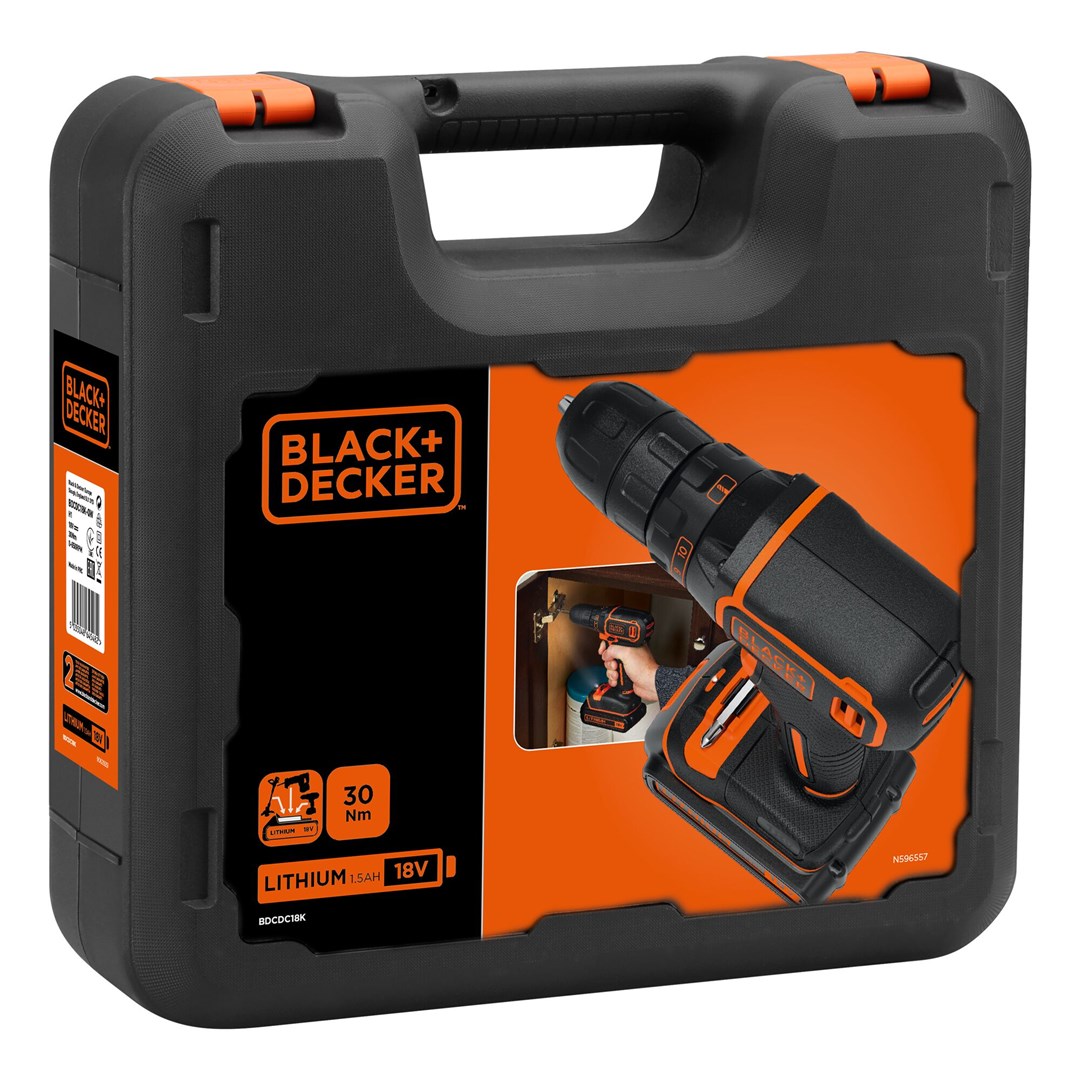 Black & Decker BDCDC18K-QW bor Sort, O Black & Decker BDCDC18K-QW bor Sort, O